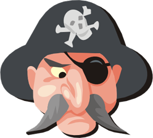 Pirate with only one eye